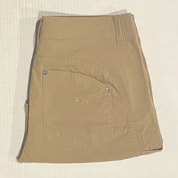 Kuhl Pants - Kuhl Women's 6 Cotton/Nylon Tan Mid-Rise‎ Hiking Outdoor Shorts